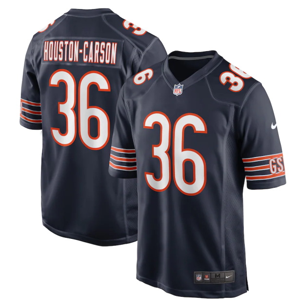 mens nike deandre houston carson navy chicago bears game player jersey